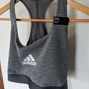 Adidas grey sports bra -large